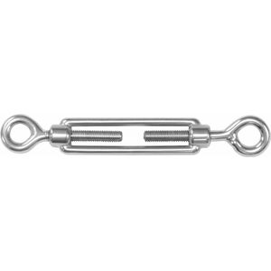 Spanschroeven/Draadspanner met Oog/Oog - 1x - 6cm - Verzinkt Zamak - 60kg - M6 Schroefdraad