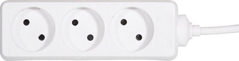 Scanpart Tafelcontactdoos 3-voudig Zonder Rand aarde en 3M Snoer