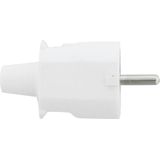 Scanpart losse stekker geaard - Voor snoer - 250 V - Recht - Rubber - Spatwaterdicht - Wit - 10A 16A
