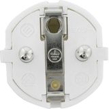 Scanpart losse stekker geaard - Voor snoer - 250 V - Recht - Rubber - Spatwaterdicht - Wit - 10A 16A