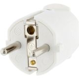 Scanpart losse stekker geaard - Voor snoer - 250 V - Recht - Rubber - Spatwaterdicht - Wit - 10A 16A