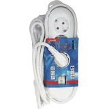 Stekkerdoos - Wit - 3-Voudig - 5,0 m - KEMA en TÜV/GS Keurmerk
