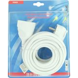 Verlengkabel - Wit - 3 x 1,5 mm² - 5,0 m - KEMA TÜV/GS CE Gekeurd - 3500 Watt