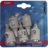 Scanpart zekeringen 10A - Stoppen - Geschikt voor meterkast - Stoppenkast - 10 Ampère - 5 stuks