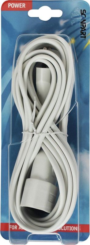 Scanpart verlengsnoer met eurostekker 5 meter - Verlengkabel - Wit