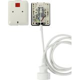 Scanpart aansluitsnoer voor trekschakelaar 2 meter - Stroomkabel - 1 zijde gestript - Wit