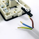 Scanpart aansluitsnoer voor trekschakelaar 2 meter - Stroomkabel - 1 zijde gestript - Wit