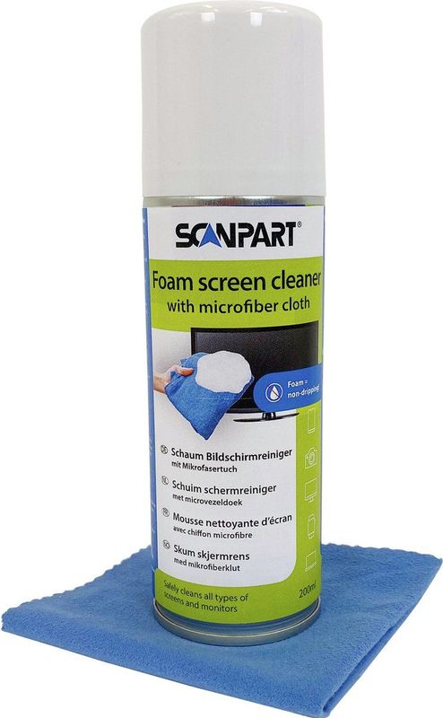 Scanpart - Foam Screen Cleaner - Reinigingsmiddel - 200ml - Inclusief Microvezeldoekje
