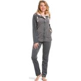 Pastunette - Cozy Stripes - Huispak - Grijs - Velour