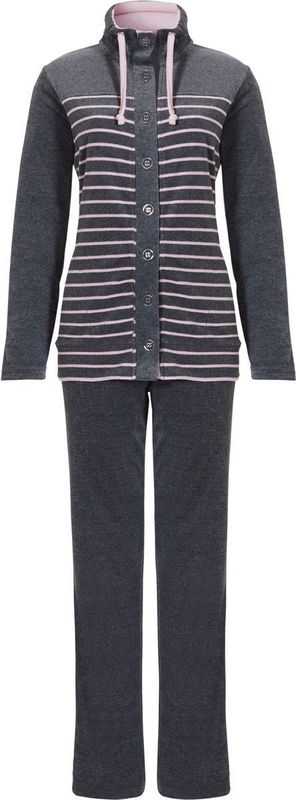 Pastunette - Cozy Stripes - Huispak - Grijs - Velour