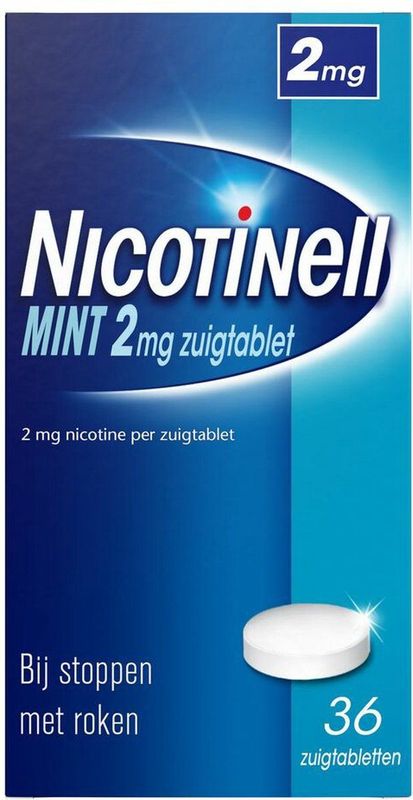 Nicotinell Zuigtablet Mint 2mg - 1 x 36 zuigtabletten