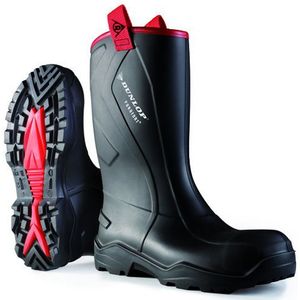 Dunlop Mens Purofort+ Rugged Full Safety Boots Black Size UK 10 EU 44