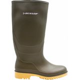 Rubberen regenlaarzen | merk Dunlop | heren en dames | kleur groen | 100% waterdicht