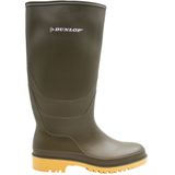 Rubberen regenlaarzen | merk Dunlop | heren en dames | kleur groen | 100% waterdicht