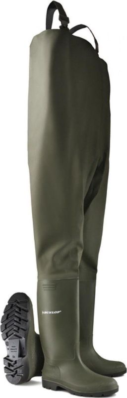 Dunlop - Waadbroek - Groen - 100% Waterdicht PVC/Polyester
