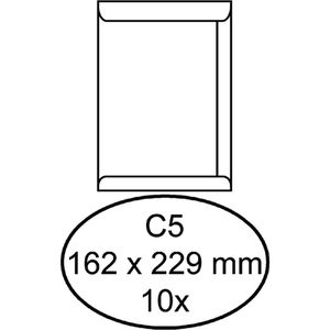 Envelop hermes akte c5 162x229 zk 10st wit | 50 stuks