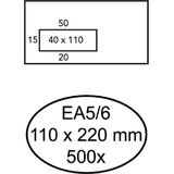 Envelop Hermes Ea5/6 Vl V23 4x11 80gr Zk Wit - Doos A 500 Stuk