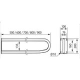 Linido - Toiletsteun - Wit - Staal - Breedte 100mm