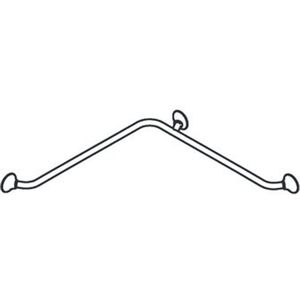 Linido - Handgreep - Aangepast Sanitair - Wit - Staal - Hoekwandbeugel