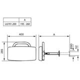 Rugleuning handicare linido aangepast sanitair 40x26,5 cm kunststof wit