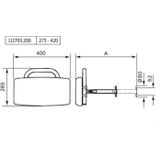 Rugleuning handicare linido aangepast sanitair 40x26,5 cm wit