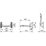 Douchezitting handicare linido aangepast sanitair 42,5x40,5x22 cm opklapbaar antraciet