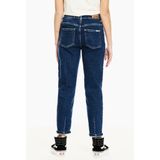 Jeans - Mom Fit - Hoge Taille - Tapered Leg - Blauw - Katoen
