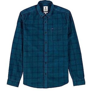 Garcia Herenshirt met lange mouwen, petrol groen, S