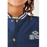 GARCIA - Jongens Vest - Blauw - Baseballvest met Patches