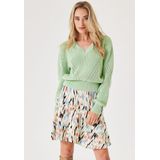 GARCIA - Print Rok - Wit - Regular Fit - 100% Viscose