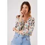 Overhemd - Dames - Geweven - 100% Viscose - Lange Mouw - Lichtblauw