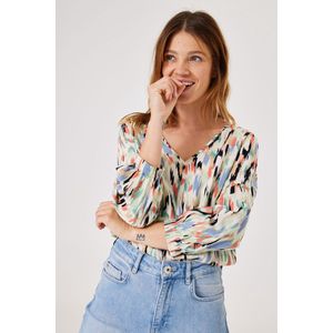 Overhemd - Dames - Geweven - 100% Viscose - Lange Mouw - Lichtblauw