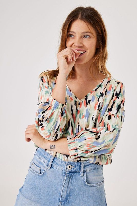 Overhemd - Dames - Geweven - 100% Viscose - Lange Mouw - Lichtblauw