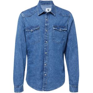 GARCIA Overhemd - Denim - 100% Katoen - Regular Fit met Borstzakken