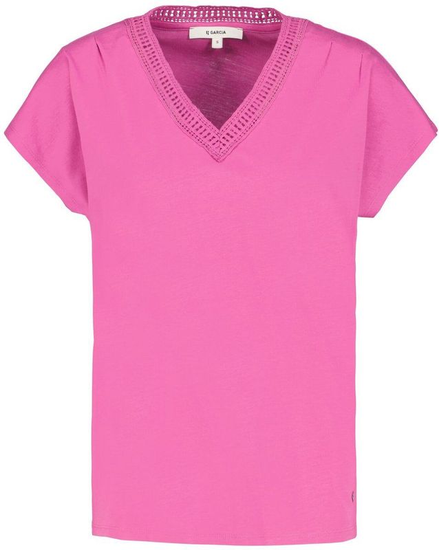 Garcia - T-shirt - Weide Mauve - Dames - Korte Mouwen