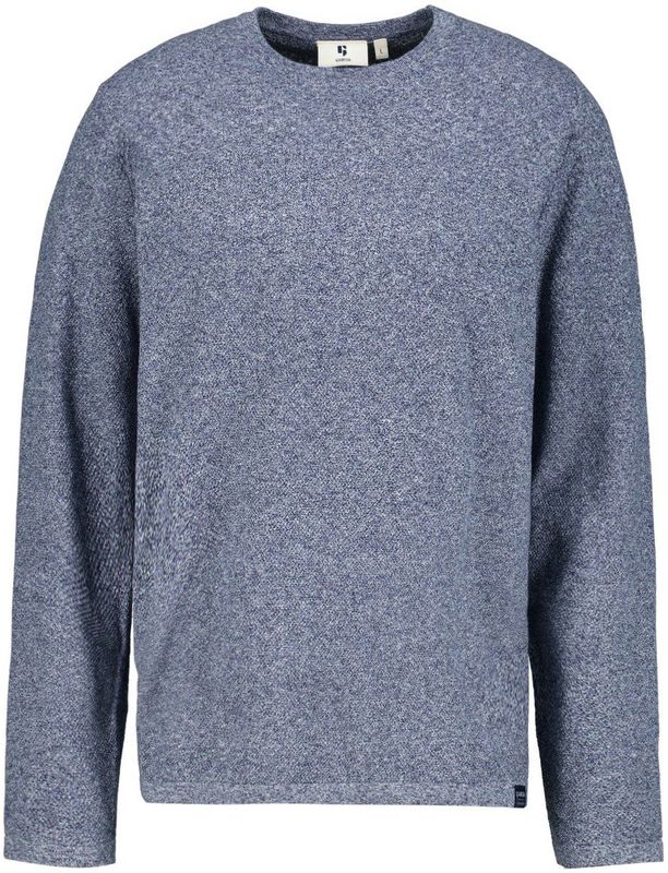 GARCIA - Heren Trui - Blauw - Ingebreid Patroon - Lange Mouwen - Regular Fit