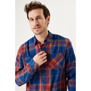 J31084_herenshirt ls, blauw, S