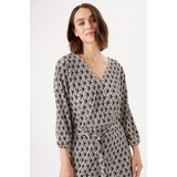 Garcia - G30085 - Midi-jurk - Stempelprint - Synthetisch Materiaal