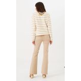 GARCIA Dames Sweater - Wit - Katoen - Long Mouw - Glitter