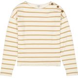 GARCIA Dames Sweater - Wit - Katoen - Long Mouw - Glitter