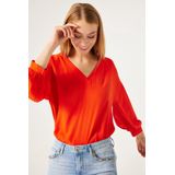GARCIA - N40232 - Blouse - Effen - Katoen