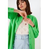 Garcia - Blouse - Lichtblauw - Lyocell-Mix - Lange Mouwen