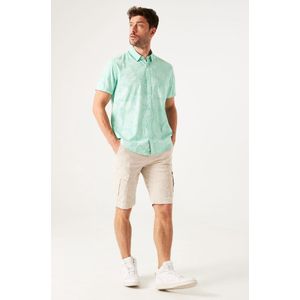 GARCIA - Overhemd - Groen - Korte Mouwen - Regular Fit