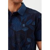 GARCIA Heren All over print Polo Blauw Korte mouw
