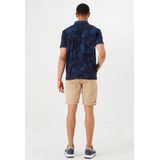 GARCIA Heren All over print Polo Blauw Korte mouw