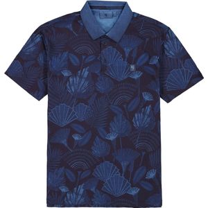 GARCIA Heren All over print Polo Blauw Korte mouw