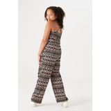 Garcia Jumpsuit van Gerecycled Polyester Zwart/Ecru/Ornaje