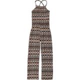 Garcia Jumpsuit van Gerecycled Polyester Zwart/Ecru/Ornaje