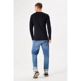 GARCIA - T-shirt - Zwart - Katoen - Longsleeve met Ronde Hals