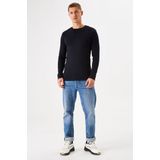 GARCIA - T-shirt - Zwart - Katoen - Longsleeve met Ronde Hals